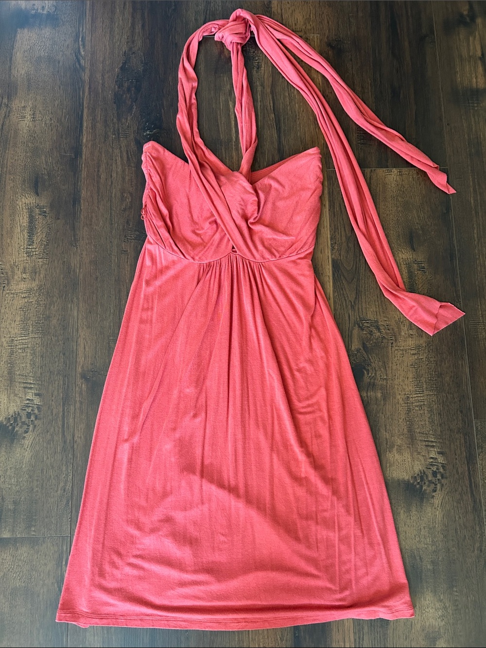 Soma coral convertible strapless halter cap sleeved sundress 6 8 M